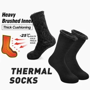 Unisex Winter Warm Thermal Socks for Men Women Extra Thick Insulated Heated Crew Boot Socks for Extreme Cold Weather