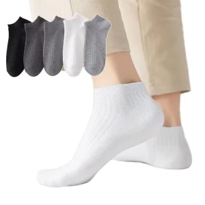 Unisex Youth & Children’s Spring Breathable Crew Socks Solid Color Cotton Woven Sporty Cuff Design for Sports