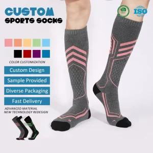 Universal Adult Children Medias Esqui Chaussettes Ski Thickened Terry Cushioned Snowboard Hiking Combed Cotton Ski Socks