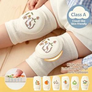 Upgraded Embroidered Thin Cute Baby Socks Crawling Toddler Walking Summer Fall-Protection Breathable Polyester/Cotton