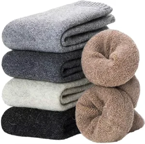 Vintage Thick Terry Knit Warm Mid Calf Socks for Men Casual Crew Body Winter Heavy Thermal Set Sweat Absorbent Minimum Order 5