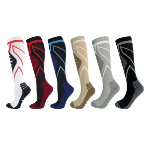 Volleyball Cushioned Sports Stockings Outdoor Running Marathon Terry Bottom High Elasticity Knee High Compression Sock