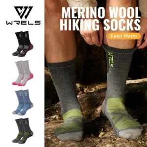 WRELS Merino Merino Wool Socks Custom Logo Warm Merino Wool Socks Breathable Univeral Non-Slip Soft Thick Wool Socks