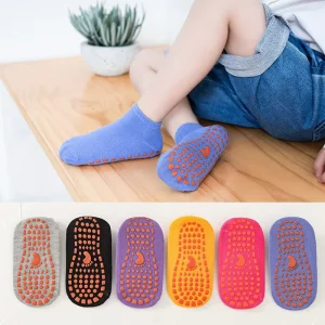 WUYANG FACTORY Children’s Floor Socks Indoor Trampoline Socks Non-slip Silicone Socks Early Learning Walking Socks