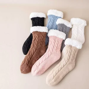 Warm Cozy Thick Winter Socks Women Soft Home Sleeping Fuzzy Socks