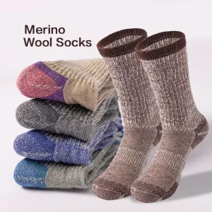Warm Cushion Crew Outdoor Wool Socks Merino Wool Socks