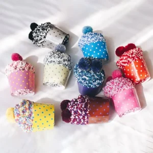 Warm Fuzzy Cupcake Socks for Women in Soft Fluffy Material
