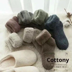 Warm Thermal Socks Cozy Thick Cute Crew Sleep Comfy Fleece for Women Men Winter Ski Thick Boot Insulated Socks for Cold Weather