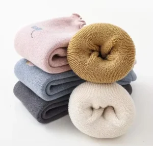 Warm Thick Terry Winter Warm Cushioned Baby Crew Socks Fashion Cotton Thermal Over Knee high Socks for Kids