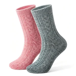 Warm Winter Crew Socks for Women Thick Cushioned Thermal Socks Breathable Soft Knitted Athletic Socks Cold Protection