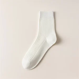Warm Winter Dress Socks Antibacterial Deodorizing Anti Slip Disposable Woven High Crew Customized Cuff