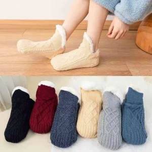 Warm Winter Socks Thick Thermal Soft Plush Fluffy Fleece Lined Fuzzy Blend Knitting Indoor Bed Sofa Sleep Floor Socks For Women