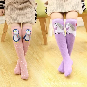 Whale Knee High Long Socks for Girls Boys Cute Cartoon Fun Animal Pattern Socks Tall Crazy Boot Kids Socks