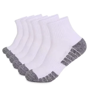 White Ankle Socks Cushion Terry Women Ankle Socks Summer Cotton Sport Running Socks