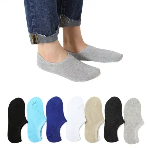 White Black Colorful Cotton Mens Spring and Summer No Show Socks Low Cut Socks Invisible Socks