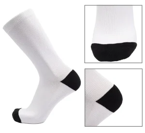 White Embryo Socks for Printing Sublimation Manufacturer Light Color Embryo Sports Casual Socks