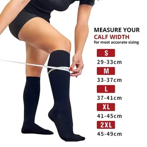 Wide Calf Plus Size Closed Toe 23-32mmHg Compression Sock Knee High Stockings