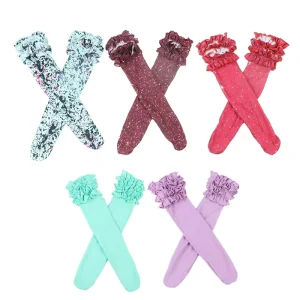 Winter Baby Cotton Socks for Girls Long Socks Cotton Toddler Girl Icing Ruffle Knitted Socks