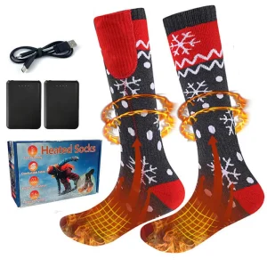 Winter Breathable Battery Heated Thermal Socks for Men Women Rechargeable Electric Heated Socks