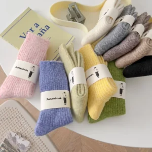 Winter Cashmere Wool Thermal Socks Thick Warm Multi Colour Wool Socks Women