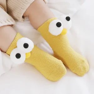 Winter Children’s Non Slip Cartoon Floor Socks Breathable and Anti Bacterial Casual Stockings for Babies