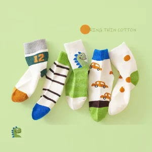 Winter Children’s Socks Boys Mid tube Kids Socks Terry Inside Girls Boys Baby Socks