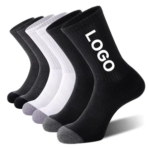 Winter Factory Custom Logo Athletic Men’s Breathable Sheer Cotton Ankle Basketball Cushioned Sport Sock Custom Socks Men