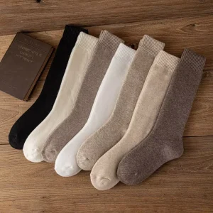 Winter Fleece Lined Fuzzy Socks Durable Knee High Insulated Socks Thermal Socks for Men