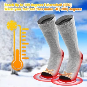 Winter Foot Warmer Outdoor Hiking Skiing Heated Sock Rechargeable Battery Socks