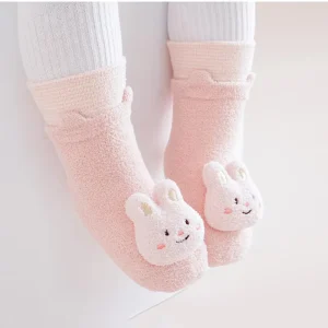 Winter Funny Cute Rabbit Bear Baby Fuzzy Socks 0-6 Month Newborn Non Slip Baby Socks