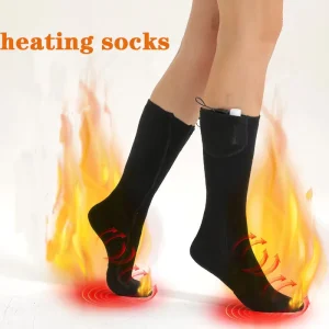 Winter Heated Socks Rechargeable Electric Battery Powered Skiing Heated Thermal Warm Socks for Hunting