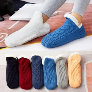 Winter Indoor Thermal Fleece Home Socks Warm Parent child Floor Socks Women Fleece Thick Slipper Socks With Anti Slip Grippers