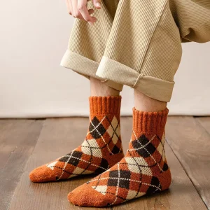 Winter New Products Terry Towel Socks Warm Thicken National Wind Men’s Wool Medium Tube Socks