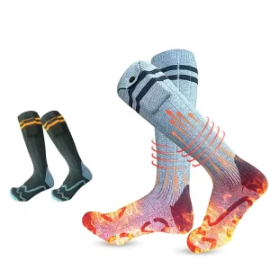 Winter Outdoor Hunting Walking Skiing Rechargeable Battery Heated Socks Women Men Thermal Heated Socks