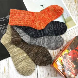 Winter Outdoor Plain Heating Socks Alpaca Wool Thermal Socks for Women