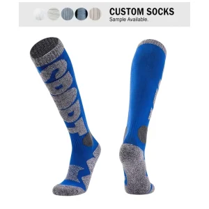 Winter Ski Over Knee Socks Women Men Warm Snowboard Long Tube Hiking Outdoor Sports Breathable Thick Cuff Fit