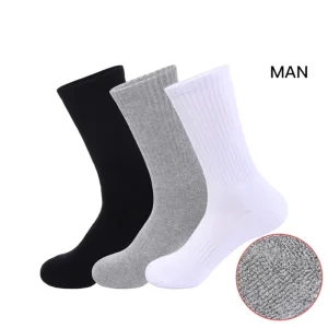 Winter Solid Color Custom Design Socks and Men’s Thick Towel Bottom Custom Crew Socks With logo
