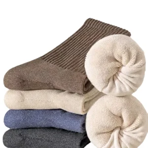 Winter Sports Terry Socks Velvet Padded Bottom Towel Warm Mid-Tube Thick Crew Women’s Socks Included