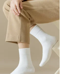 Winter Thermal Socks Men’s Fleece lined Thickened Men’s Women Girls Ladies Socks High Top Mid calf Length Autumn and Winter