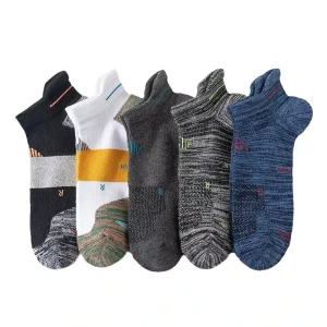 Winter Thick Ankle Boat Socks Men Sports Sweat Absorbing Anti Friction Non Slip Towel Cotton Outdoor Running Trendy