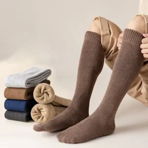 Winter Thick Terry Warm Calf Socks Men Knee High Long Thermal Socks