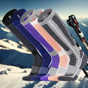Winter Thick Terry Warm Snowboard Socks Women Men Knee High Merino Wool Thermal Ski Hiking Socks