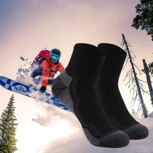 Winter Thick Thermal Work Socks Men Warm Merino Wool Trekking Camping Hiking Socks