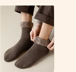 Winter Thick Warm Socks for Men Custom logo Blank Indoor Floor Fluffy Warm Socks