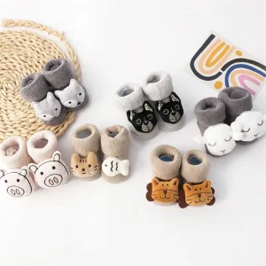 Winter Thickened Children’s Baby Indoor Anti skid comfort Warmth Cute Animal Cartoon Doll Cotton Socks in Stock
