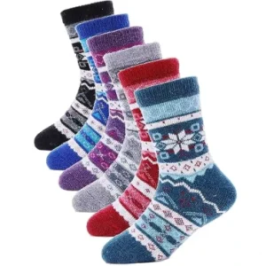 Winter Towel Terry loop Thick Thermal Sock Heavy Cozy Hosiery Rabbit Wool Christmas Socks for Infants Boys Girls Kids
