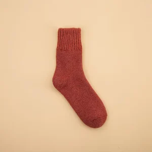 Winter Warm Thermal Thick Boot Socks Soft Heavy Cozy Merino Wool Sports Socks With Anti Slip Embroidery High Quality Baby Gift