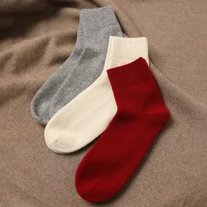 Winter Warm Women Casual 100% Cashmere Bed Socks Cute Fashion Girls Ladies Short Slouch Thermal Cashmere Socks