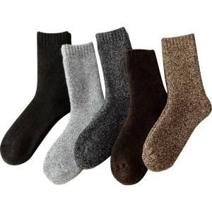 Winter Warmer Thick Crew Cotton Spandex Anti Bacterial Breathable Casual Mens Socks
