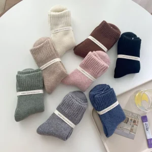 Winter Women Athletic Wool Crew Sock Thermal Thick Warm Hiking Socks